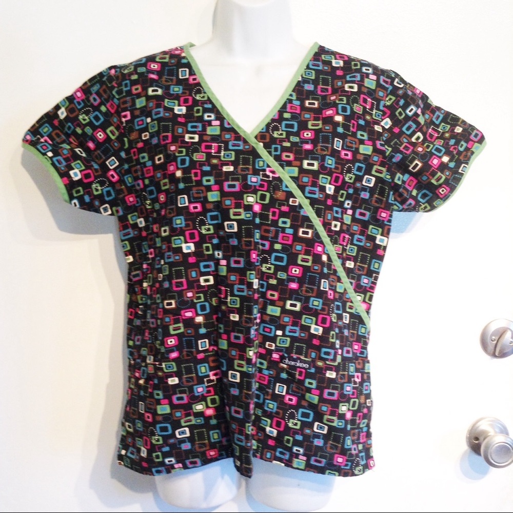 🌟5 for $25🌟 Geometric Print Uniform Scrub Top